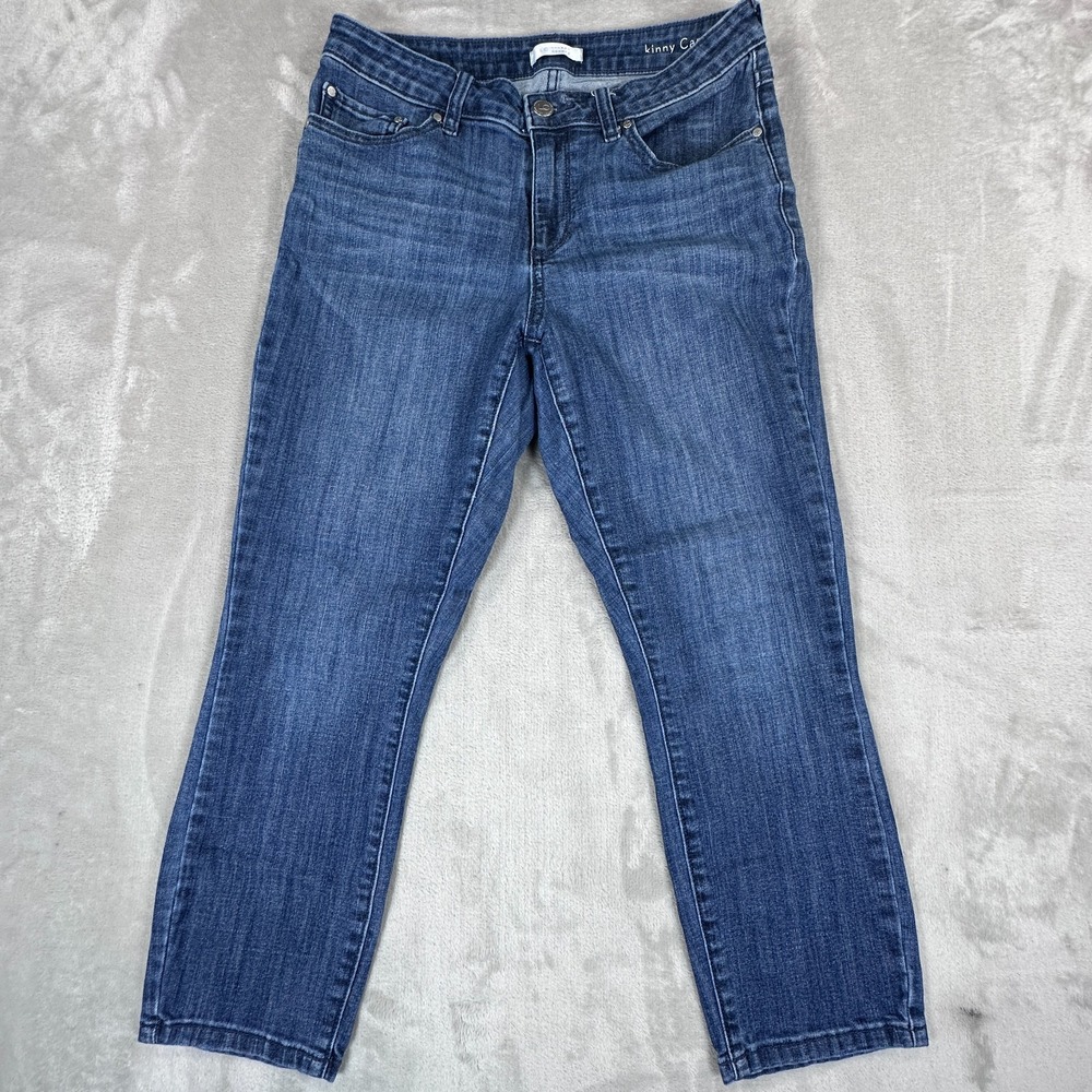 LC Lauren Conrad Capri Jeans Womens 30x23 Blue Denim Cotton Stretch Skinny